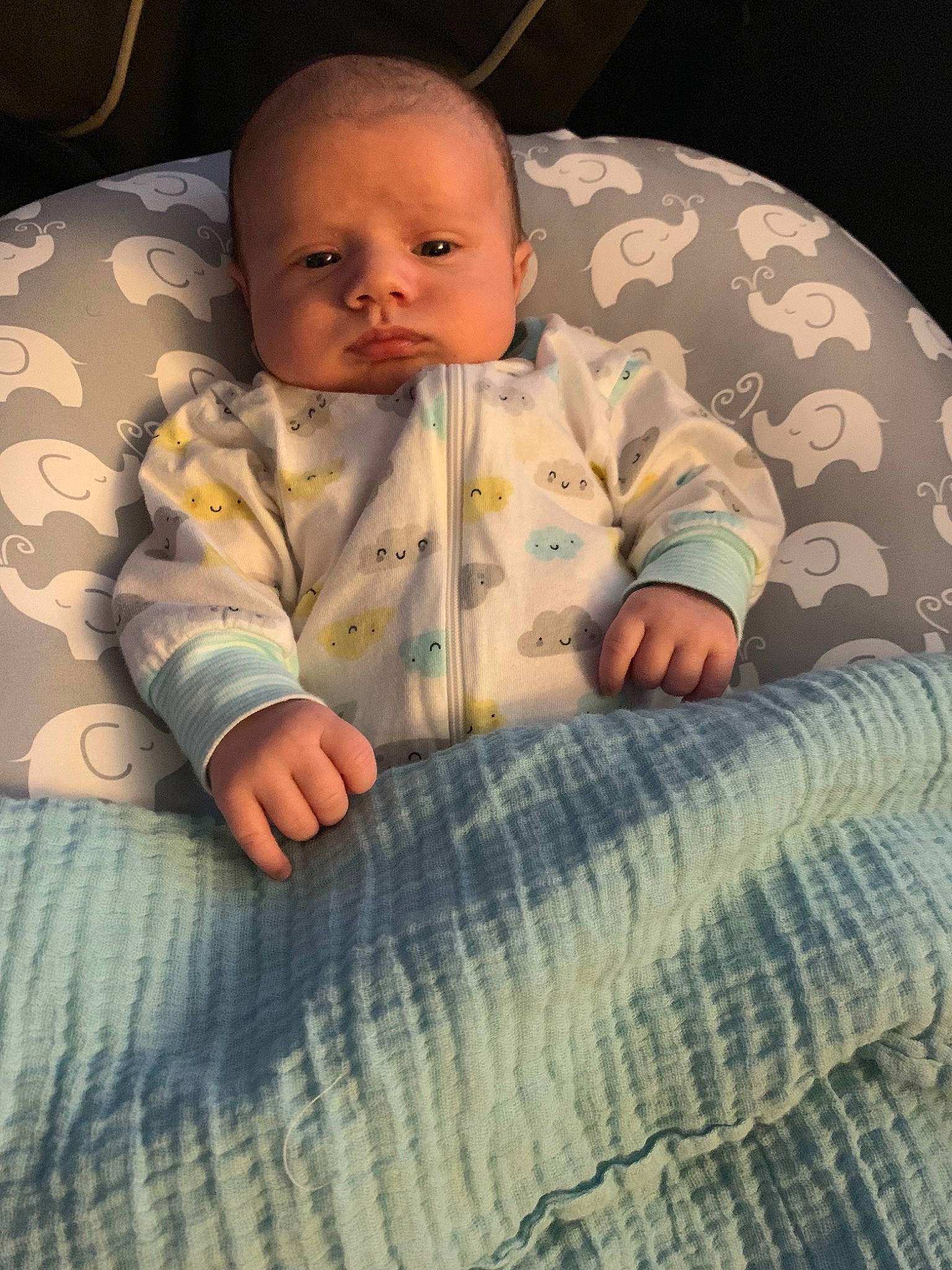 Crescenzo joined the competition — help win amazing prizes! baby, bedtime, blanket, cheek, child, comfort, person, sitting, skin, smile, textile, toddler