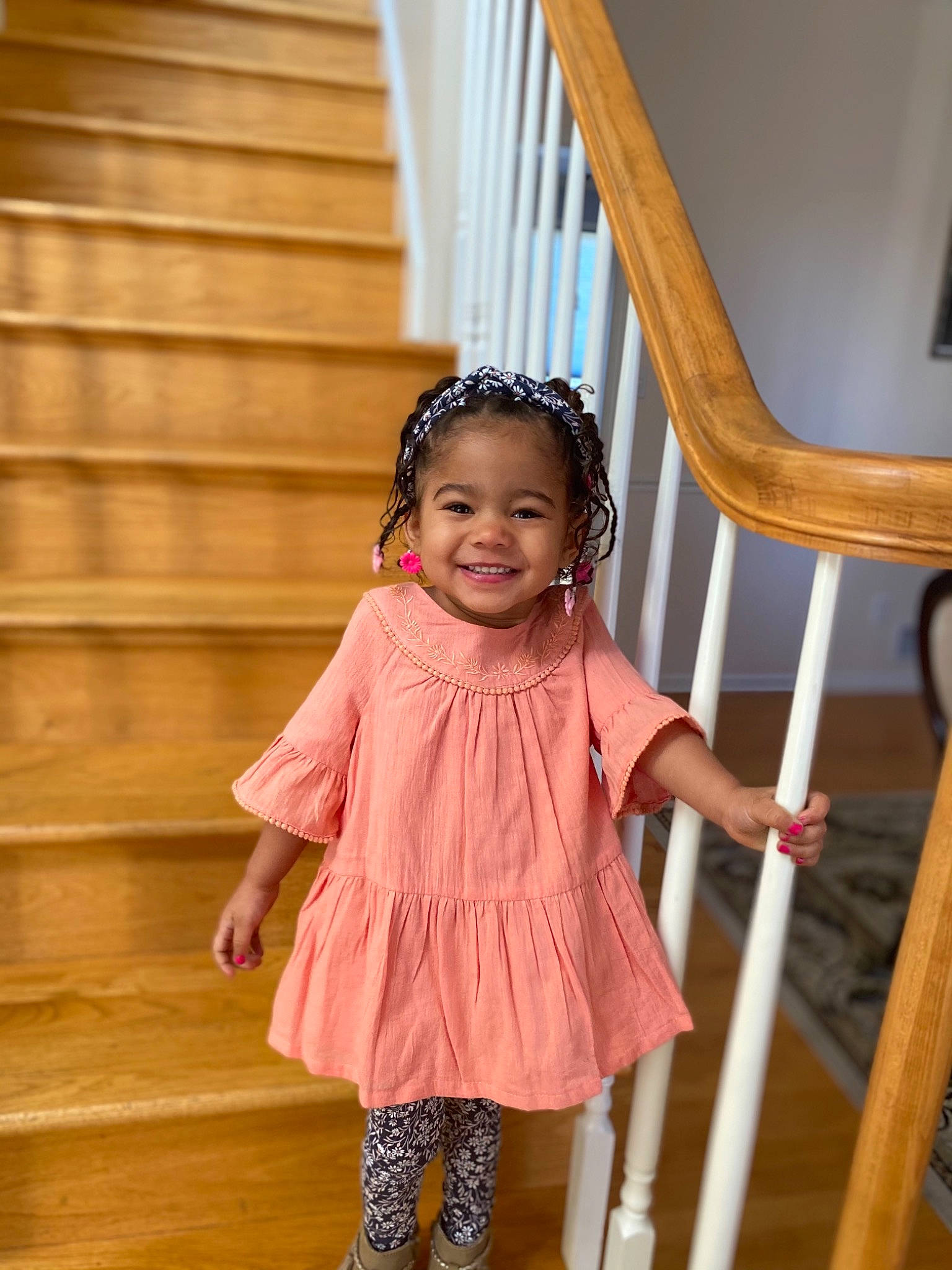 Nadia joined the competition — help win amazing prizes! baby_toddler_clothing, child, fashion_design, flooring, hairstyle, happy, hardwood, human_body, joy, leisure, magenta, person, purple, skin, sleeve, smile, thigh, toddler, trunk, waist