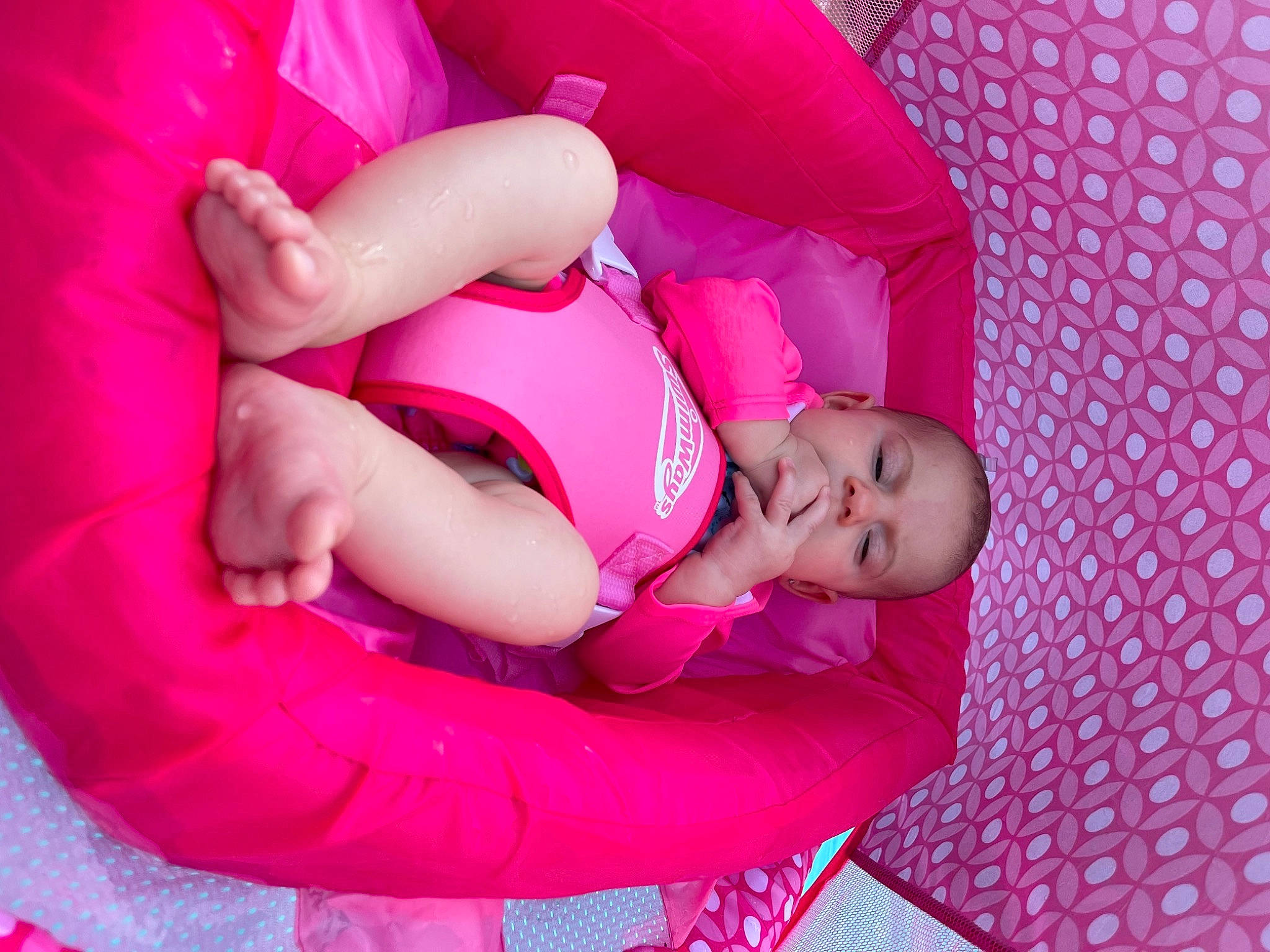 Gwendolyn joined the competition — help win amazing prizes! arm, child, comfort, facial_expression, fun, happy, human_body, knee, lap, leg, leisure, magenta, mouth, muscle, person, pink, purple, shorts, skin, textile