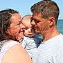 baby, beach, bonding, casual_clothing, closeup, family, happy, head_and_shoulders, love, man, nature, ocean, outdoor, parenthood, people, portrait, smile, summer, sunlight, woman