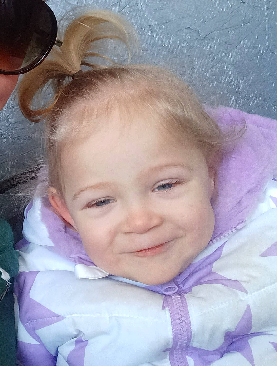 Serenity is registered to the contest to win money with this photo: cheek, chin, ear, eye, eyebrow, eyelash, facial_expression, goggles, happy, iris, joy, lip, mouth, nose, person, pink, product, purple, skin, smile