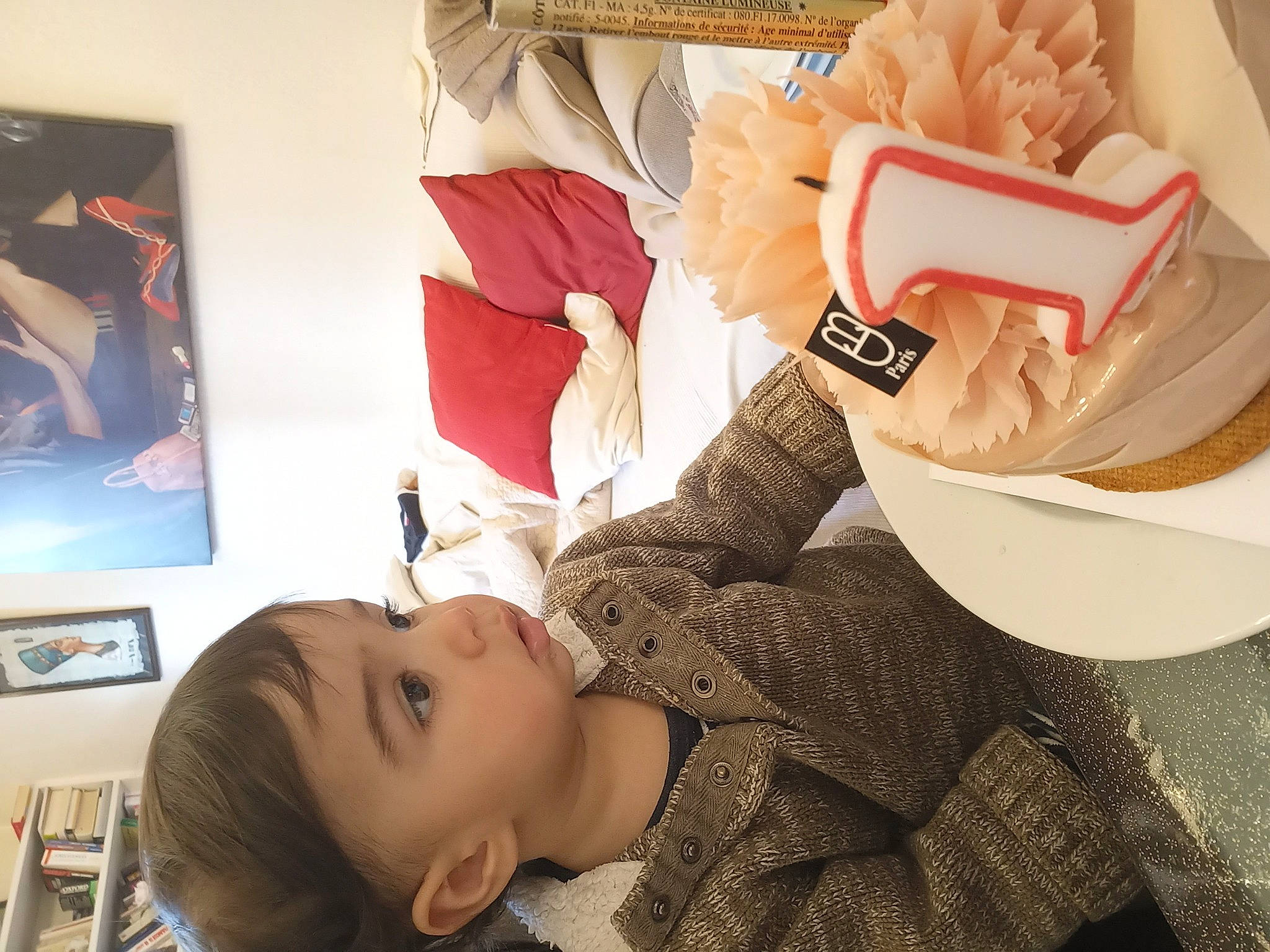 Enzo a rejoint le concours — aidez-le/la à gagner de superbes lots ! baby, beauty, bookcase, carmine, child, comfort, eyelash, fashion_accessory, finger, font, fun, happy, human, mouth, nail, peach, person, picture_frame, shelf, thumb