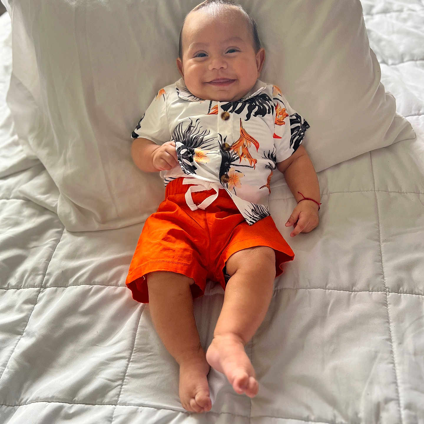 Ivan joined the competition — help win amazing prizes! accessories, baby, babylaughing, bed, blanket, bodypart, bracelet, couch, cushion, face, finger, furniture, happy, head, homedecor, jewelry, person, photography, portrait, smile