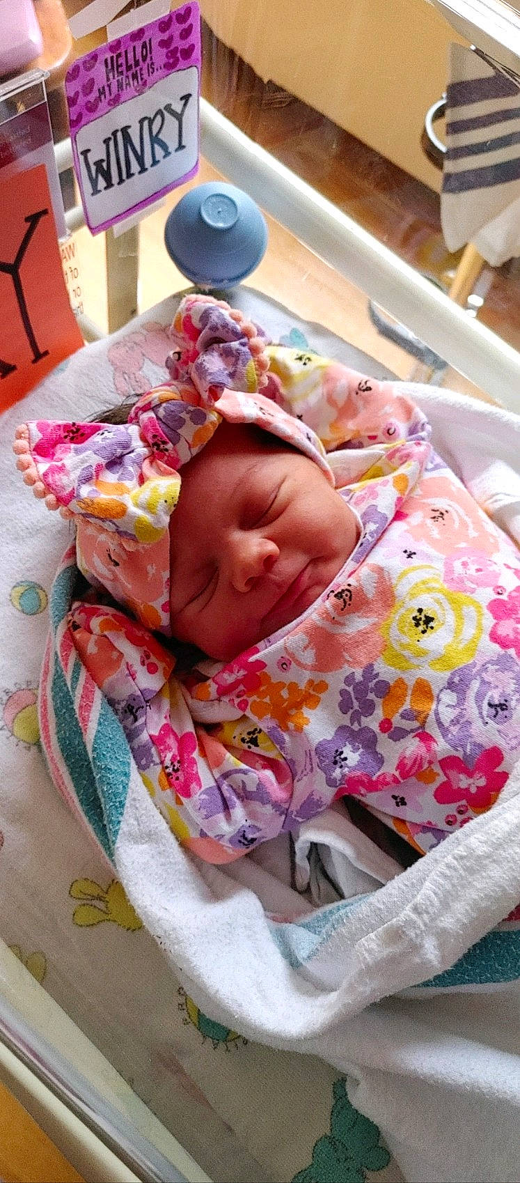 Winry is registered to the contest to win money with this photo: baby, baby_products, baby_safety, baby_toddler_clothing, bedtime, child, comfort, head, headwear, linens, nap, pattern, person, pink, room, sleep, toddler