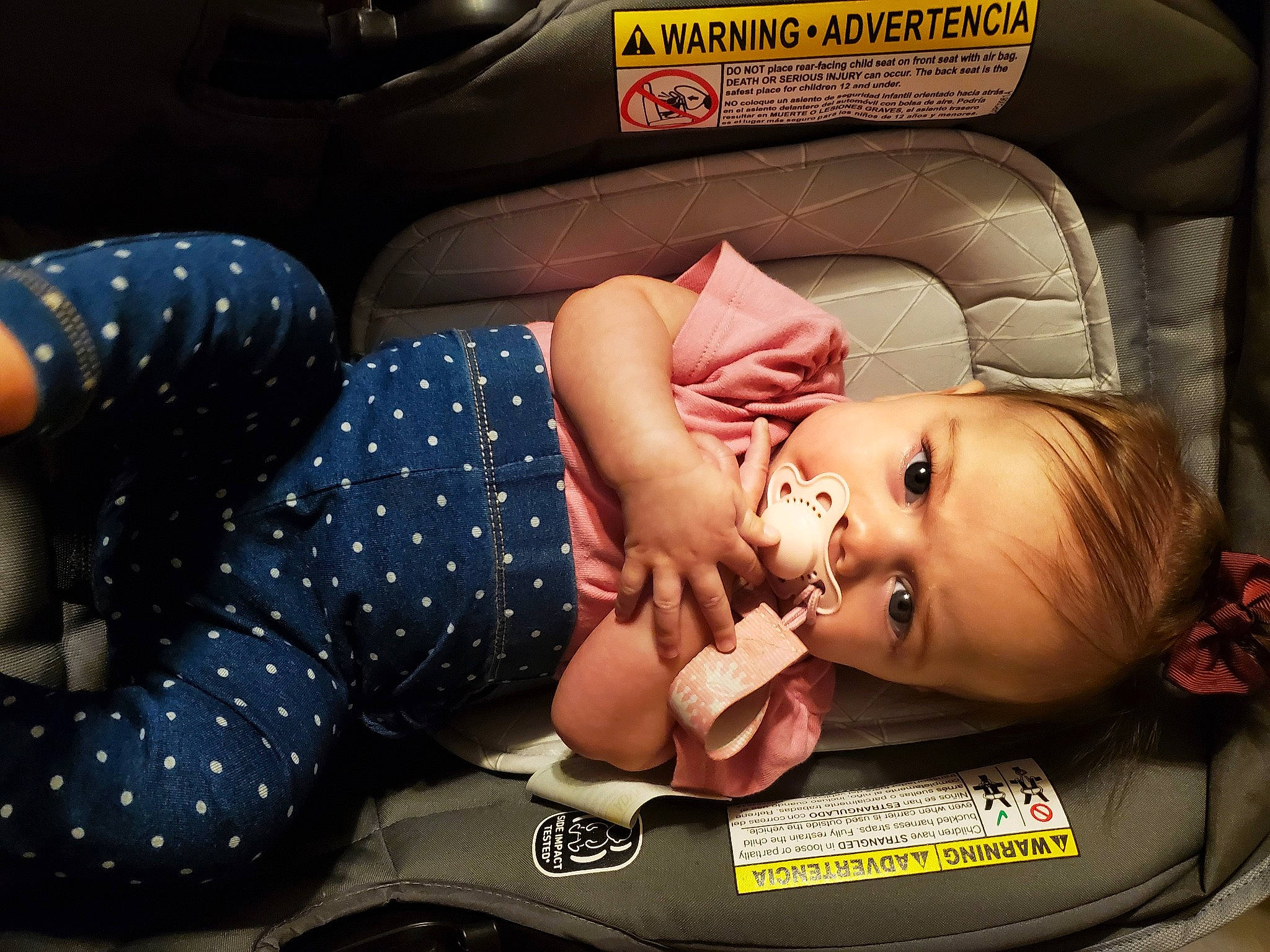 Winry joined the competition — help win amazing prizes! auto_part, baby, baby_carriage, baby_in_car_seat, baby_products, baby_toddler_clothing, car_seat, child, comfort, fun, mouth, nail, pattern, person, photo_caption, room, sitting, toddler, vehicle_door
