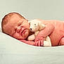 newborn, baby, sleeping, teddy_bear, toy, infant, peaceful, cute, soft, skin, hand, face, rest, lying_down, child, portrait, background, cuddle, comfort, blanket