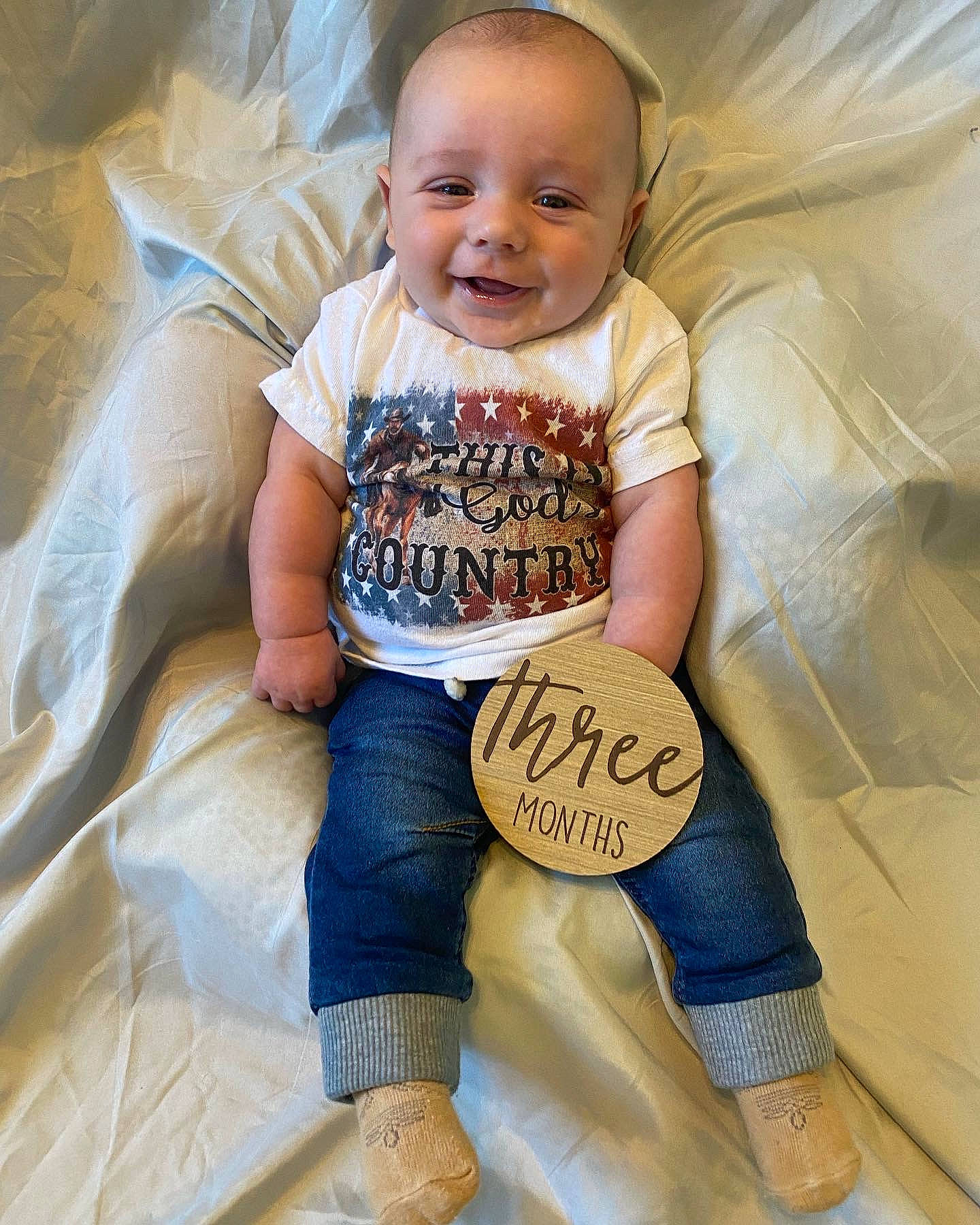 Weston joined the competition — help win amazing prizes! arm, baby, baby_toddler_clothing, comfort, cool, eye, finger, hand, happy, head, human, iris, joy, mammal, neck, person, skin, sleeve, smile, t_shirt