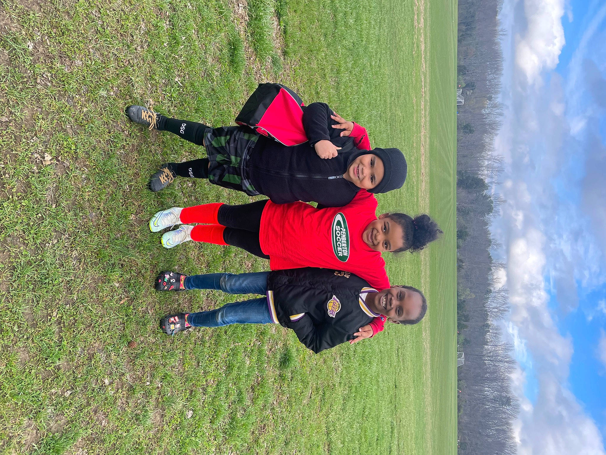 Ahmeena joined the competition — help win amazing prizes! ball, carmine, cloud, football, fun, grass, happy, headwear, joy, leisure, people_in_nature, person, plant, player, recreation, sky, soccer, sock, sports, sports_equipment