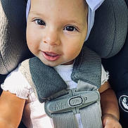 Skyla is registered to the contest to win money with this photo: accessories, baby, belt, bodypart, car, clothing, cushion, face, finger, hand, happy, hat, head, homedecor, person, photography, portrait, transportation, vehicle, vest