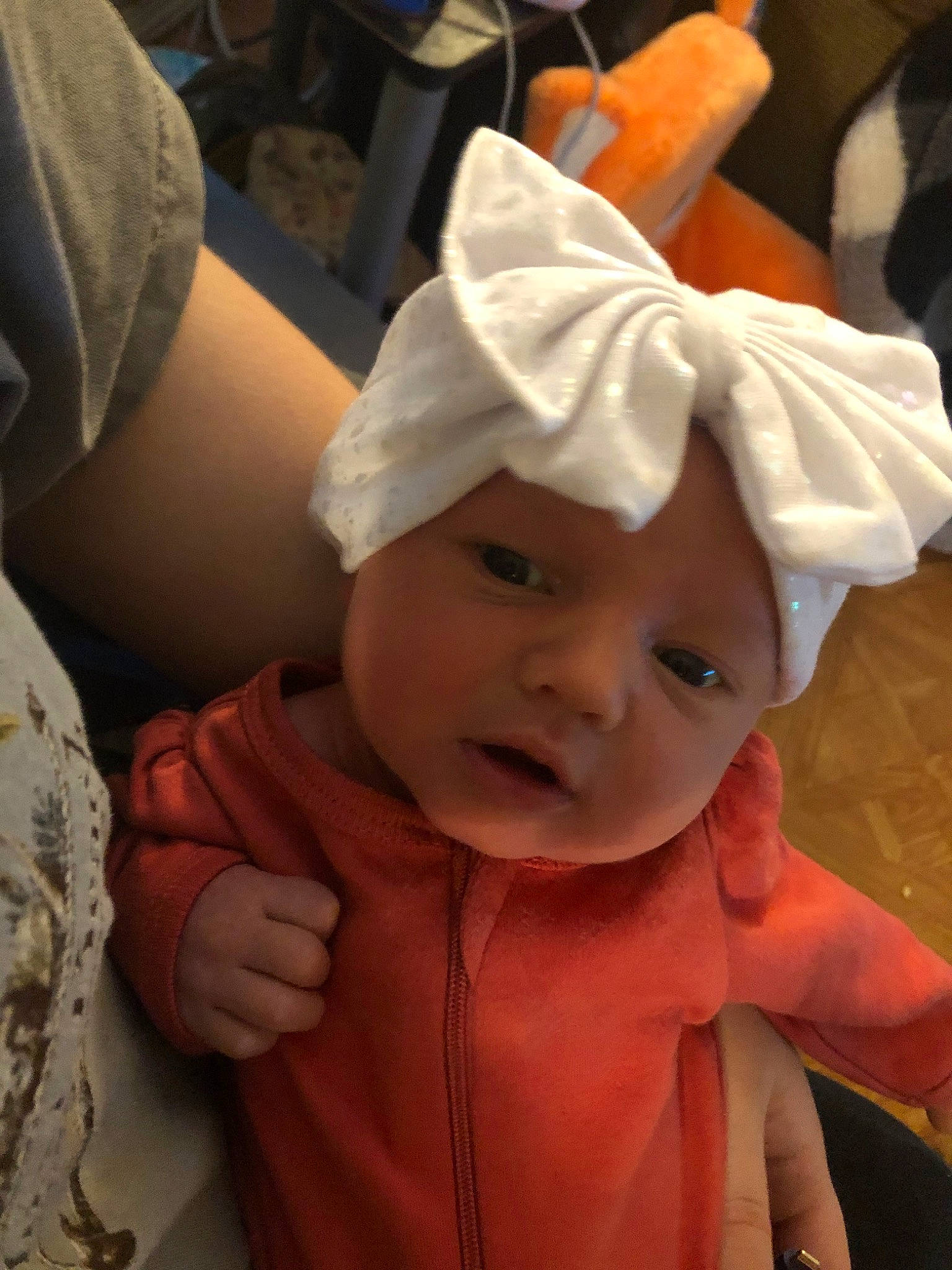 Korra is registered to the contest to win money with this photo: baby, child, ear, headgear, person, toddler