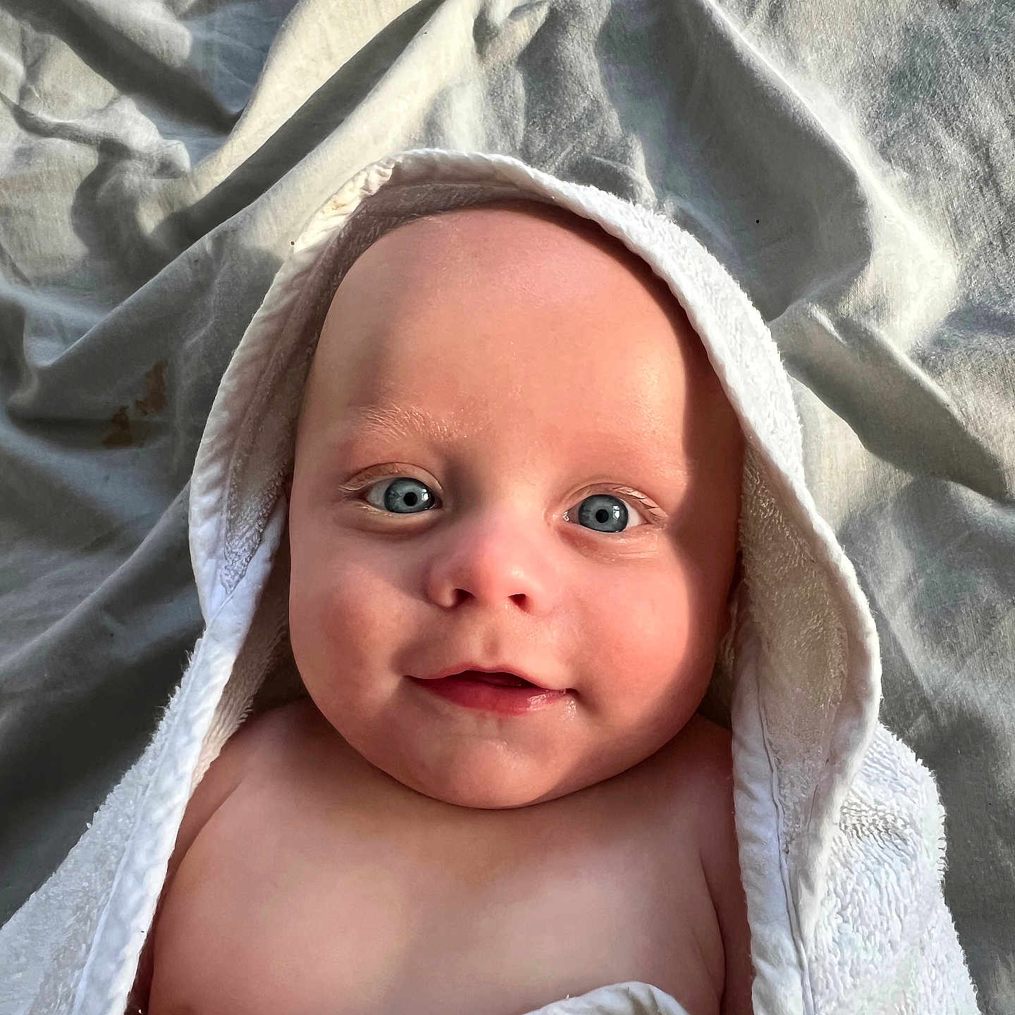 Odie-Jax joined the competition — help win amazing prizes! baby, bed, blanket, bonnet, clothing, face, furniture, happy, hat, head, homedecor, hood, linen, newborn, person, photography, portrait, quilt, smile, towel