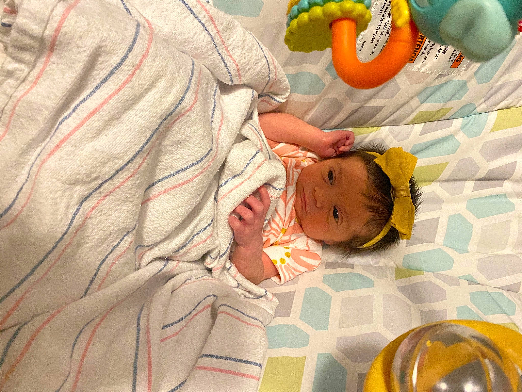 Remi joined the competition — help win amazing prizes! baby, baby_products, baby_toddler_clothing, baby_toys, child, comfort, flooring, fun, happy, head, leisure, linens, mammal, orange, pattern, person, photograph, play, textile, toddler