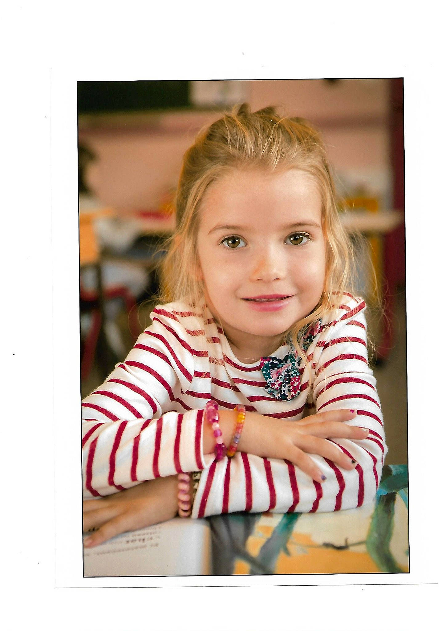 Margot participe au concours pour gagner de l'argent avec cette photo : beauty, blond, brown_hair, child, eyelash, fashion_accessory, flash_photography, fun, hair, happy, iris, joy, lip, pattern, person, plaid, scarf, sitting, sleeve, smile