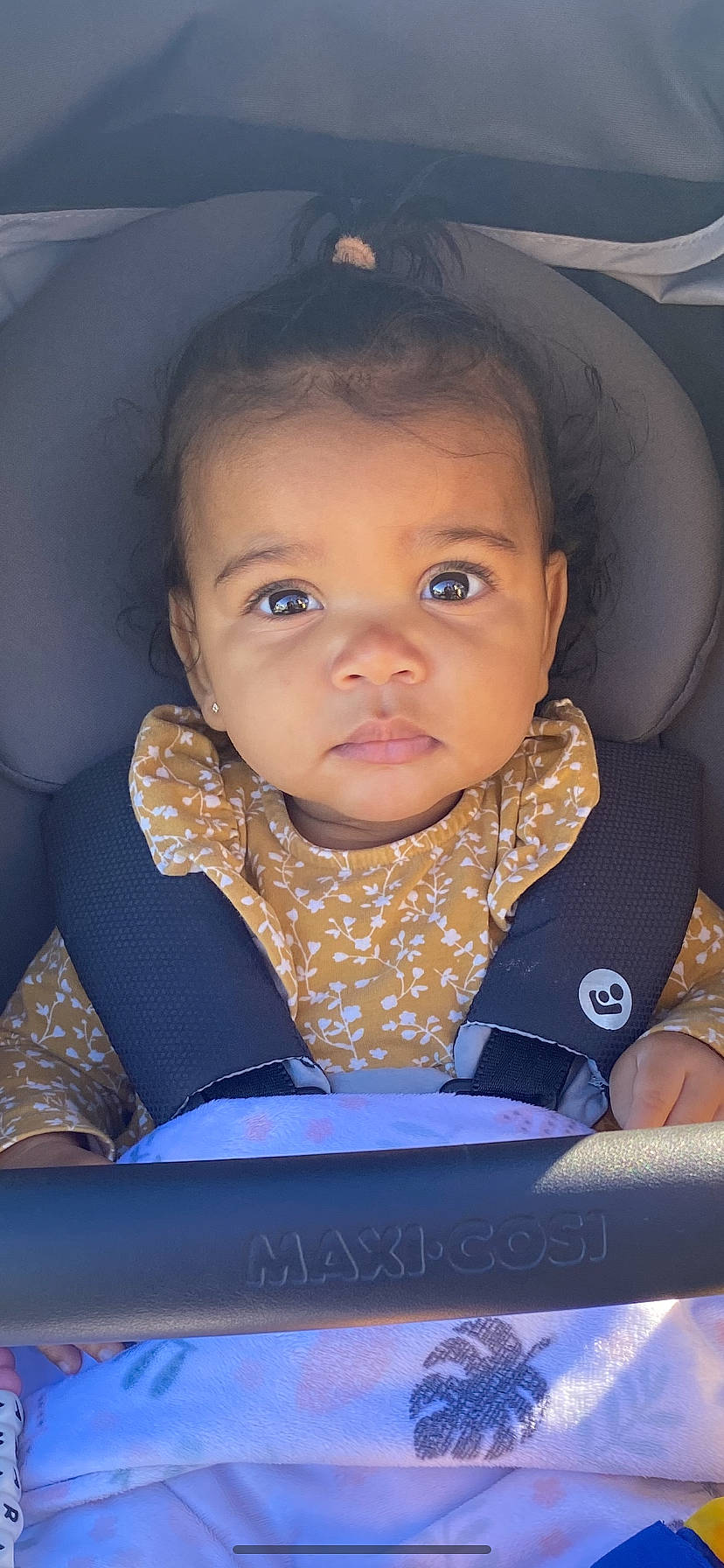 Amarah is registered to the contest to win money with this photo: baby, baby_products, baby_toddler_clothing, car_seat, cheek, child, comfort, dress, eye, flash_photography, fun, happy, head, iris, lip, nose, person, sitting, skin, smile