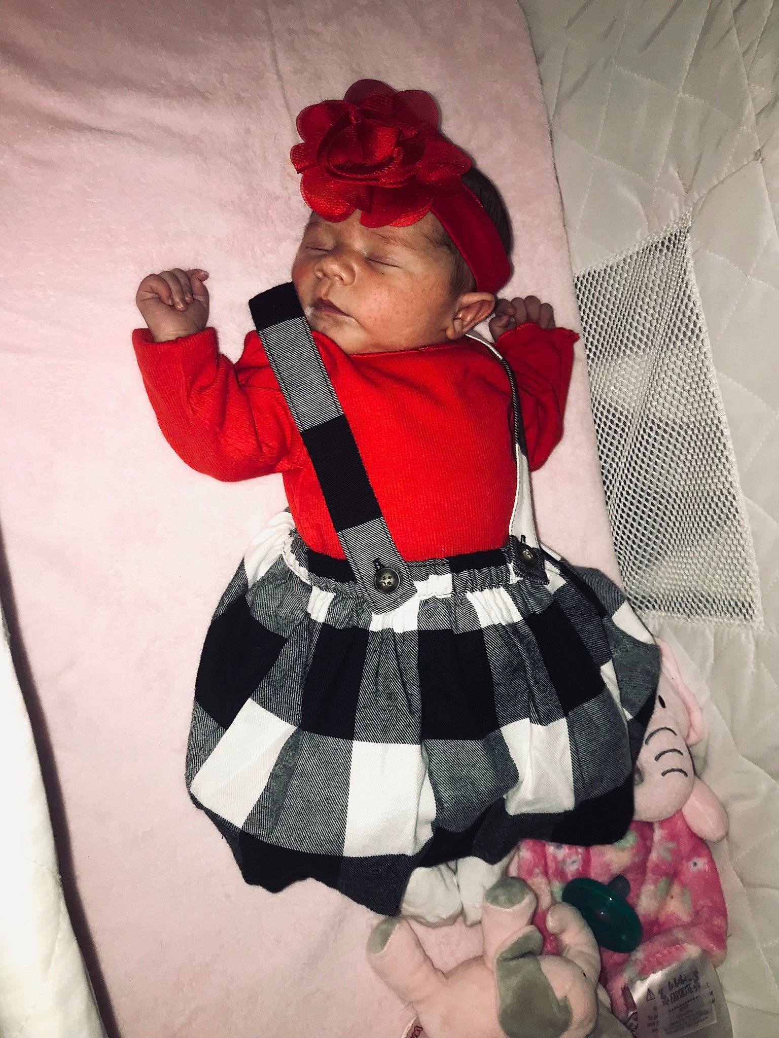 Kinsley is registered to the contest to win money with this photo: baby_toddler_clothing, child, costume_design, costume_hat, day_dress, dress, fashion_design, fur, hat, headwear, human_body, magenta, one_piece_garment, pattern, person, pink, plaid, sleeve, sunglasses, tartan