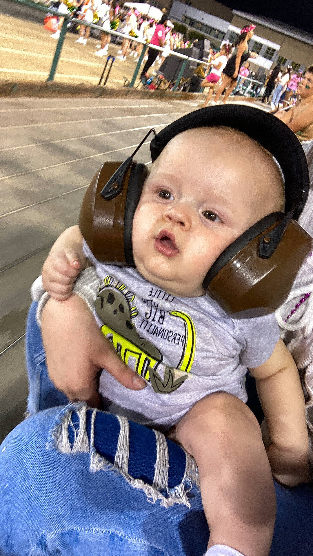 Grayson is registered to the contest to win money with this photo: baby, baby_toddler_clothing, cheek, chin, cool, ear, eyewear, facial_expression, fun, hairstyle, happy, head, mouth, person, personal_protective_equipment, recreation, sitting, skin, smile, toddler