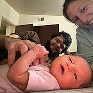 Rose joined the competition — help win amazing prizes! baby, bed, bedroom, bodypart, couch, face, finger, furniture, hand, happy, head, indoors, newborn, people, person, photography, portrait, room, selfie, smile