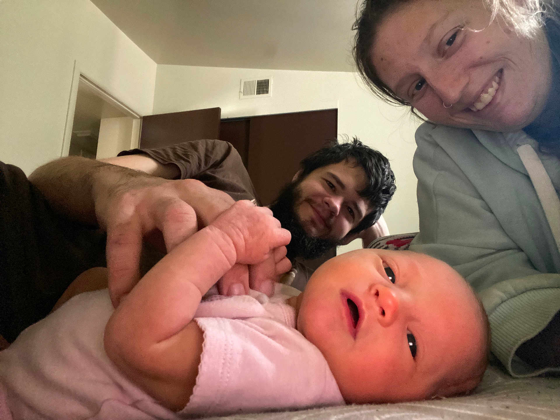 Rose joined the competition — help win amazing prizes! baby, bed, bedroom, bodypart, couch, face, finger, furniture, hand, happy, head, indoors, newborn, people, person, photography, portrait, room, selfie, smile