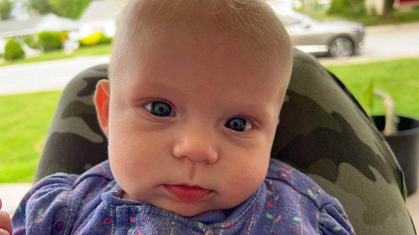 Adaline joined the competition — help win amazing prizes! baby, baby_toddler_clothing, cheek, chin, close_up, ear, eyelash, fun, grass, happy, iris, leisure, lip, mouth, nose, person, plant, sitting, skin, sleeve