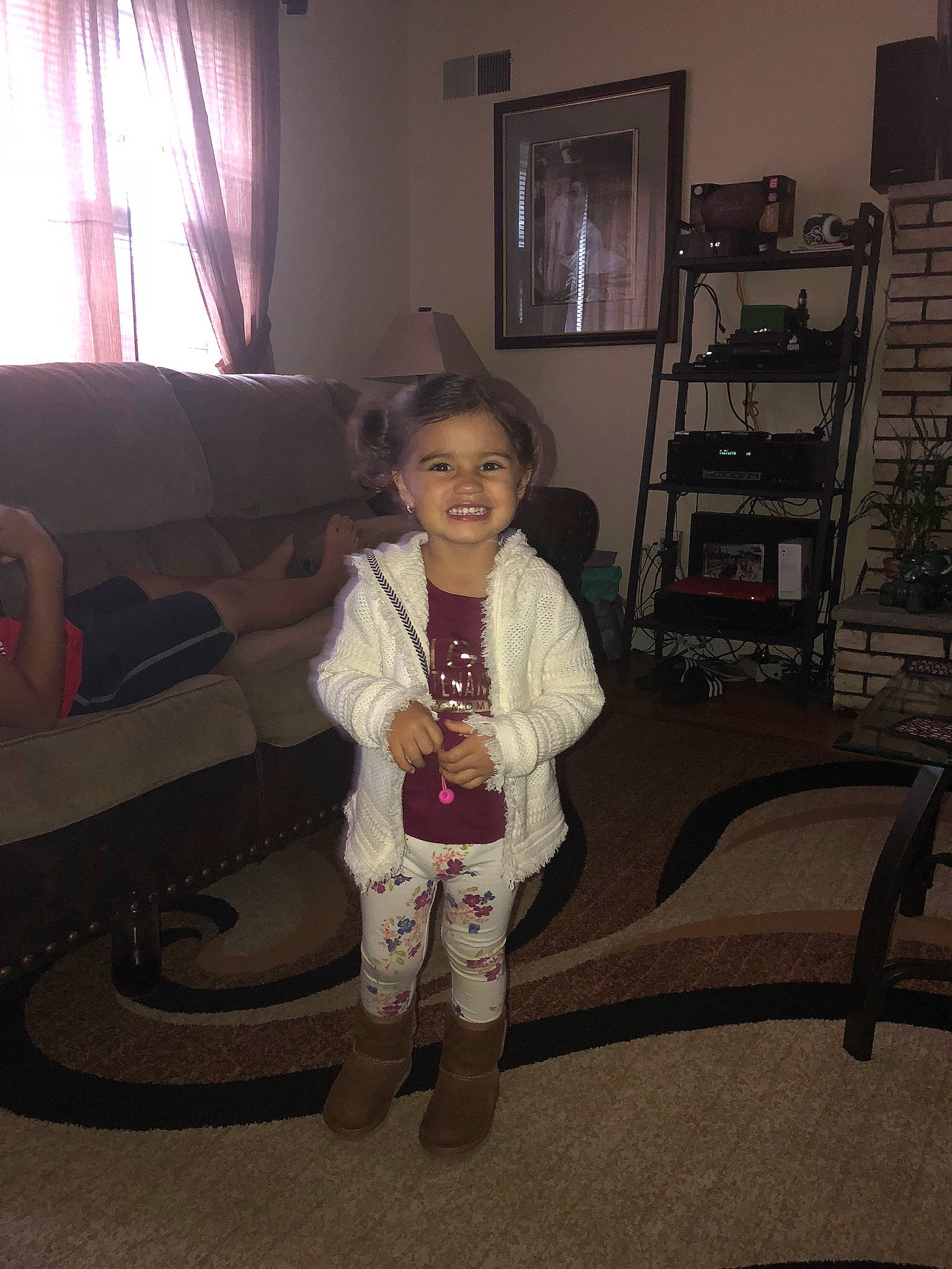 Aiyanna is registered to the contest to win money with this photo: child, joy, person