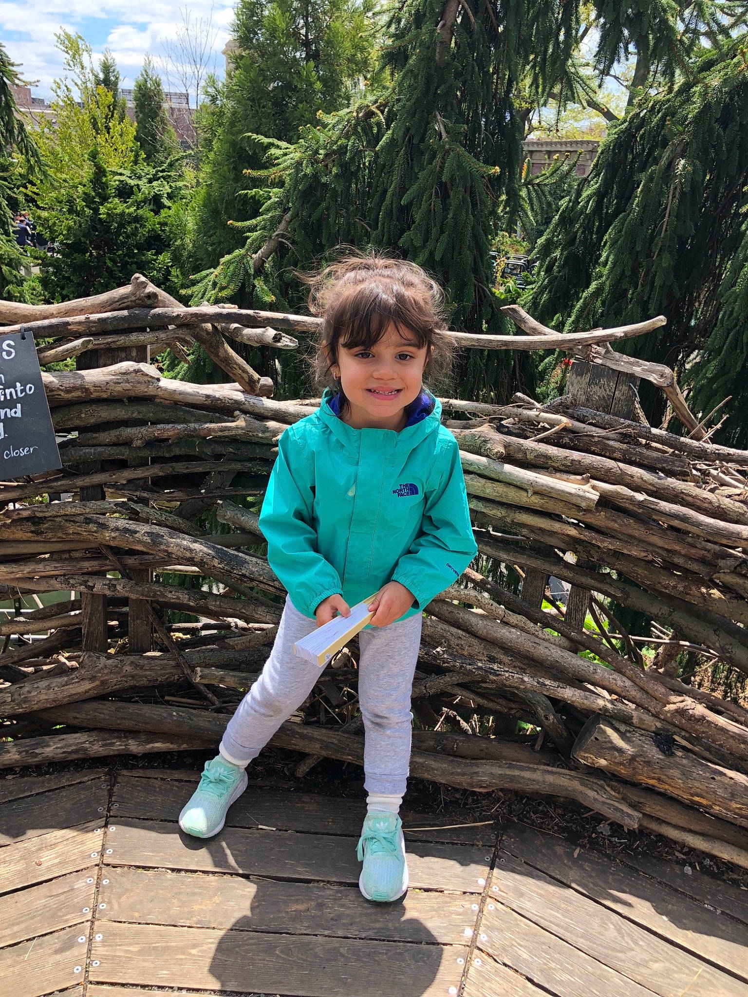 Aiyanna is registered to the contest to win money with this photo: botany, child, joy, national_park, person, plant, rock, tree, vacation, wood