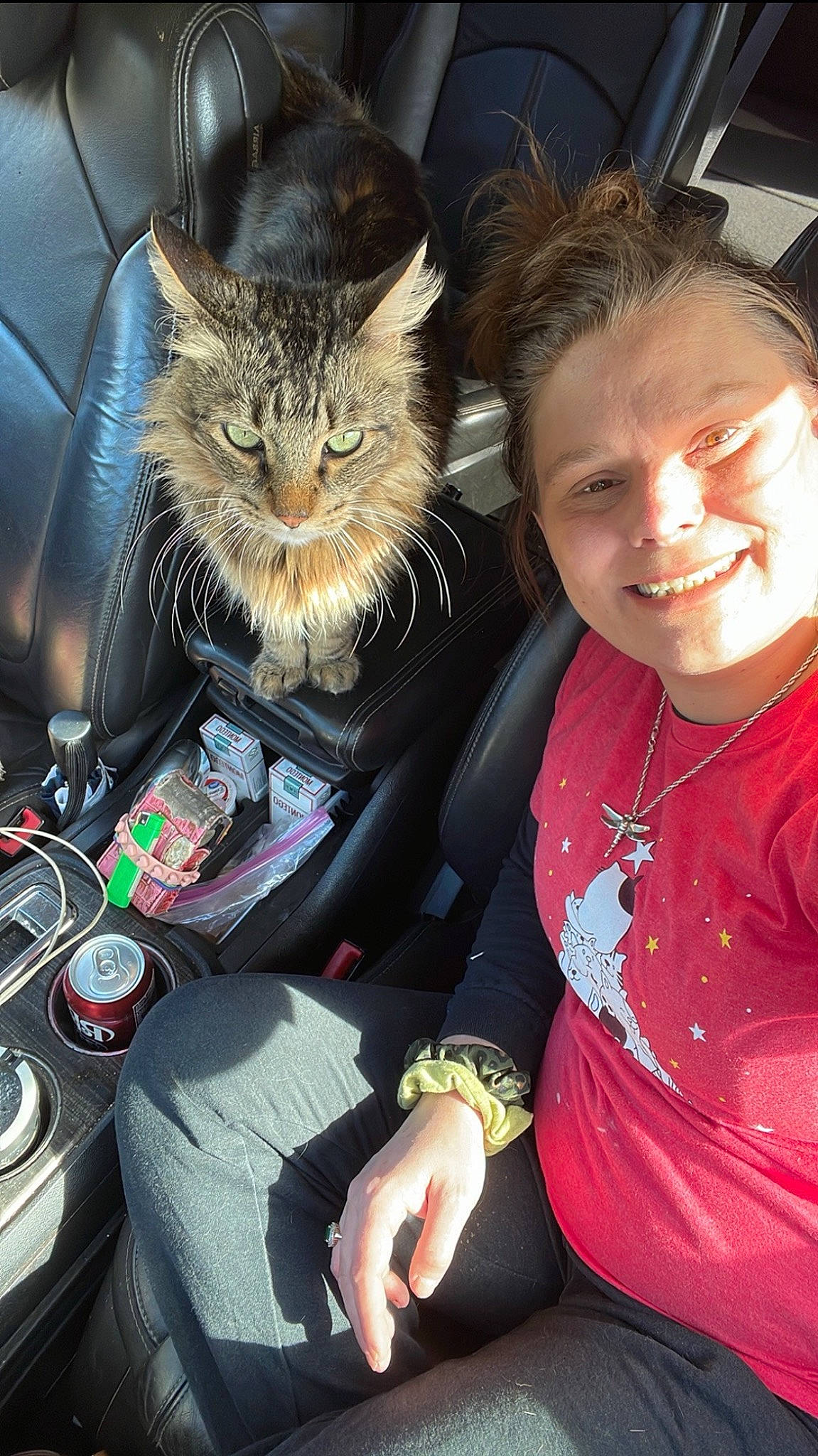 Binkie Butt Kavanay joined the competition — help win amazing prizes! auto_part, car_seat, carnivore, cat, domestic_short_haired_cat, event, eyewear, felidae, fun, fur, jewellery, lap, motor_vehicle, sitting, small_to_medium_sized_cats, smile, steering_wheel, vehicle_door, vision_care, whiskers