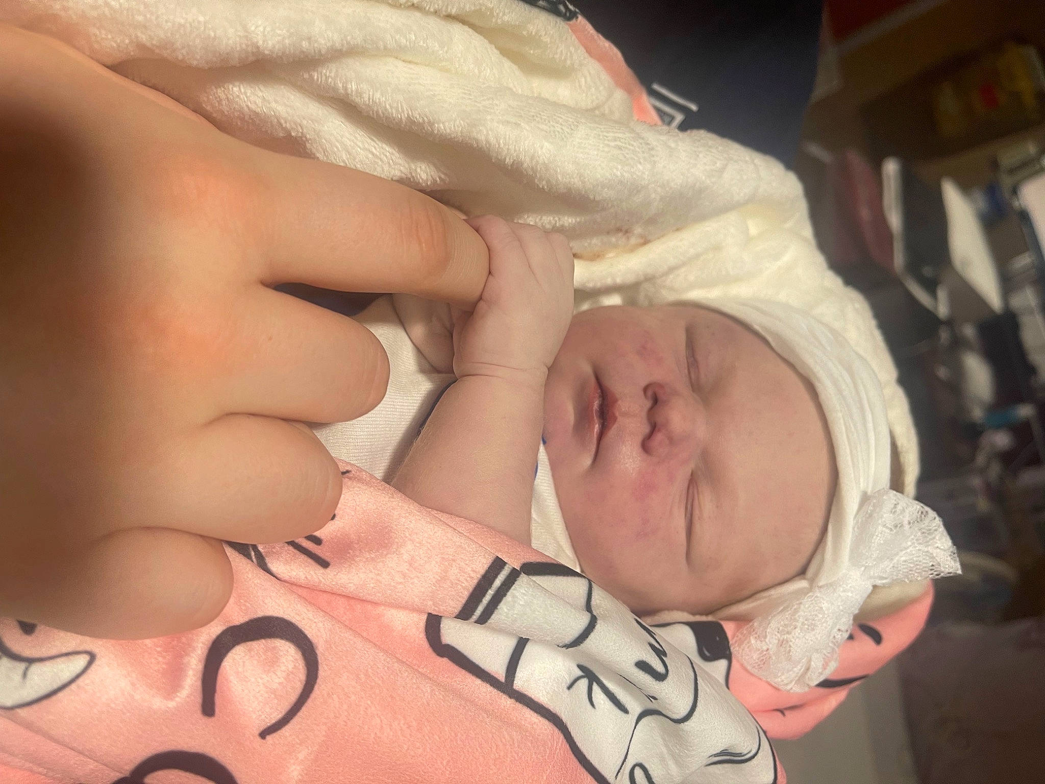 Olivia joined the competition — help win amazing prizes! baby, baby_products, cheek, chest, comfort, eye, eyelash, finger, gesture, hand, happy, human_body, mouth, nail, nose, person, skin, textile, thumb, toddler