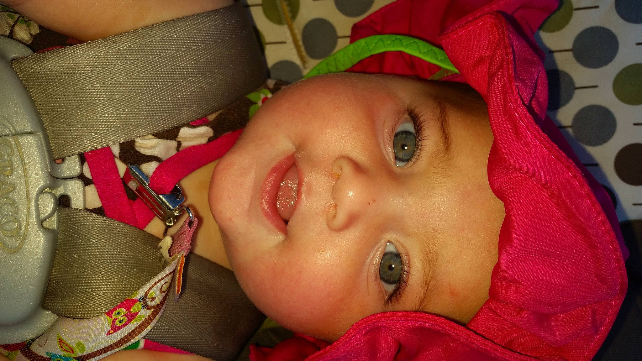 Addilyn is registered to the contest to win money with this photo: baby, baby_toddler_clothing, beauty, cheek, child, eye, eyebrow, eyelash, forehead, fun, happy, headwear, iris, lip, mouth, nose, organ, person, pink, skin