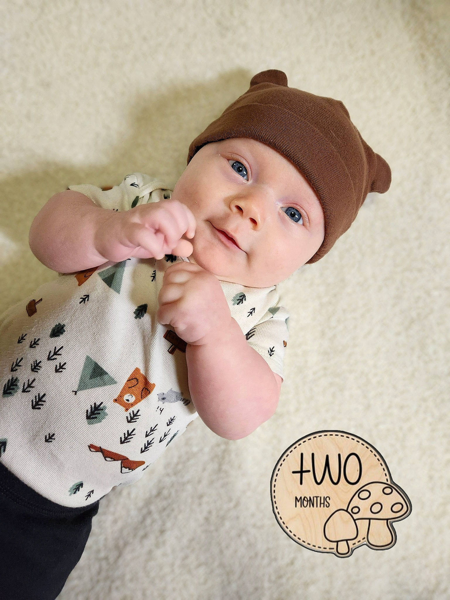 Avery is registered to the contest to win money with this photo: baby, baby_toddler_clothing, cap, cheek, child, fashion_accessory, font, gesture, happy, hat, headwear, lip, pattern, person, pink, skin, sleeve, smile, sun_hat, t_shirt
