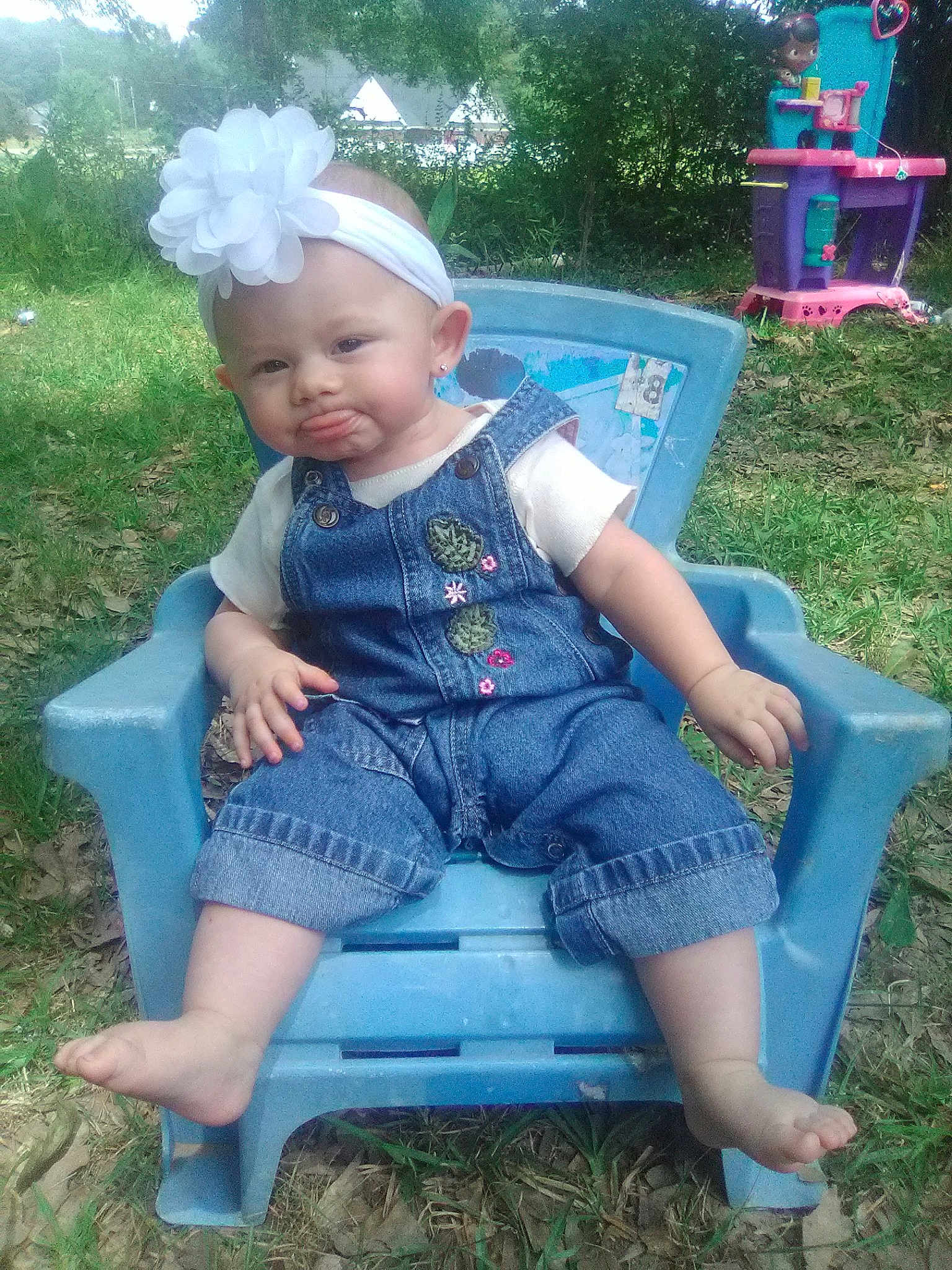 Rossy joined the competition — help win amazing prizes! baby_toddler_clothing, child, grass, person, play, sitting, toddler