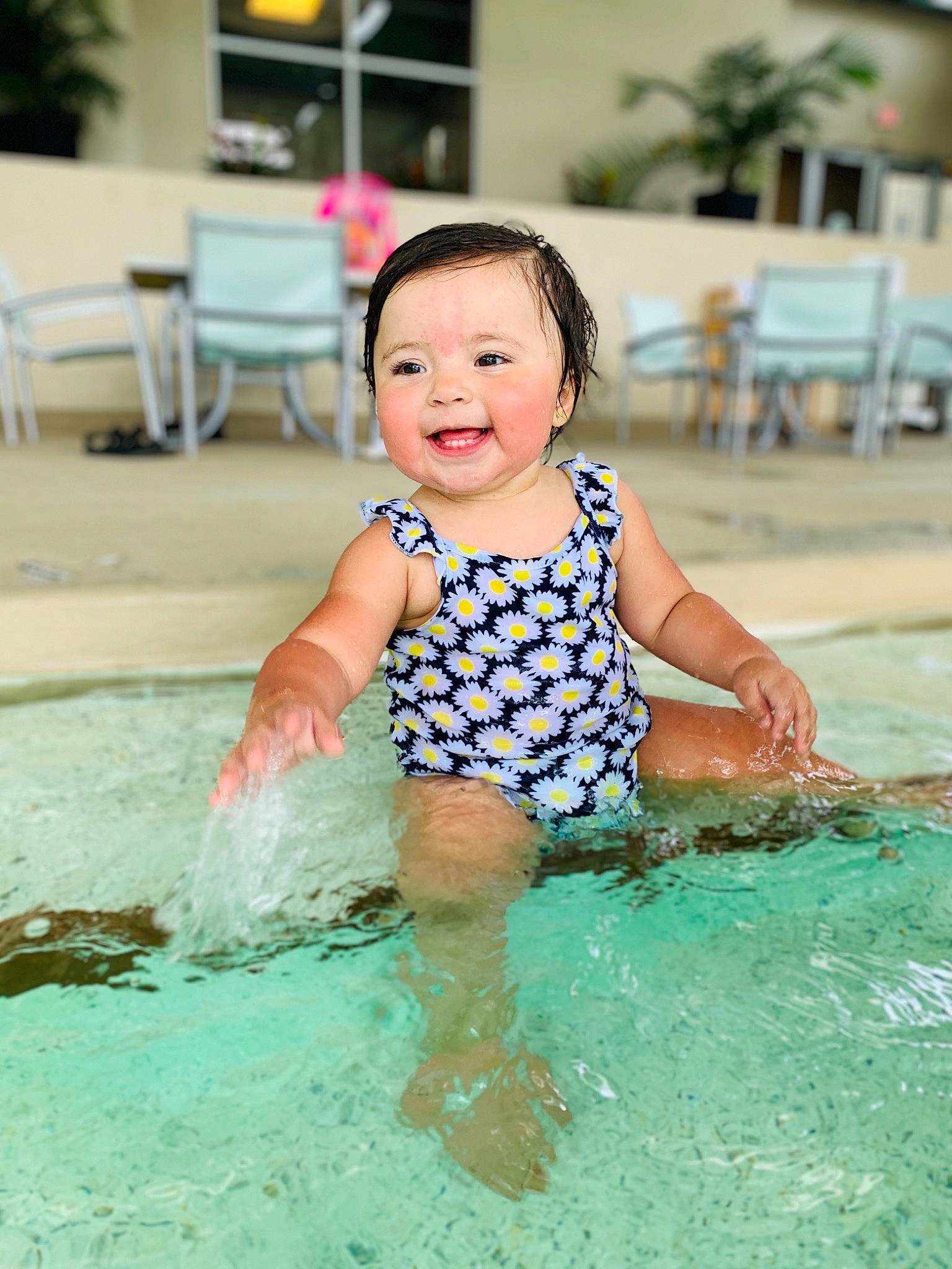 Zoralei is registered to the contest to win money with this photo: baby, child, fun, happy, joy, leisure, person, play, recreation, smile, summer, swimming_pool, swimwear, toddler, vacation, water