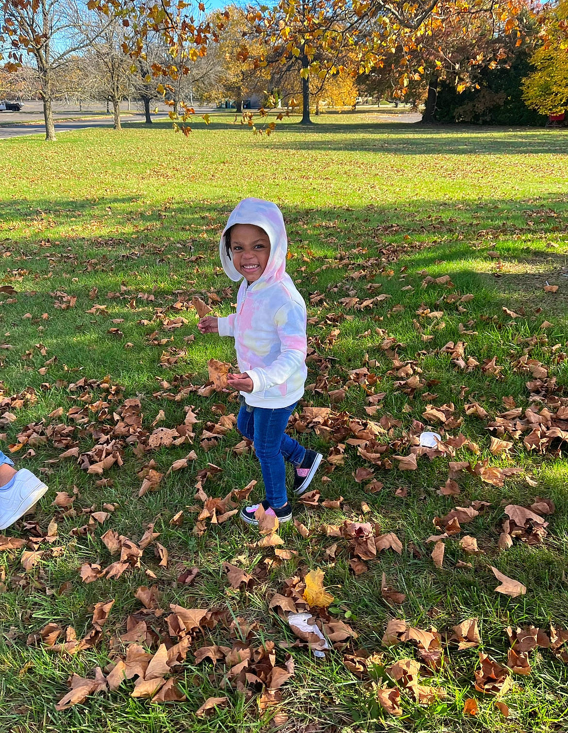 Ava joined the competition — help win amazing prizes! autumn, child, deciduous, garden, grass, grassland, groundcover, happy, headwear, joy, landscape, leaf, leisure, natural_landscape, people_in_nature, person, plant, playing_with_kids, soil, tints_and_shades