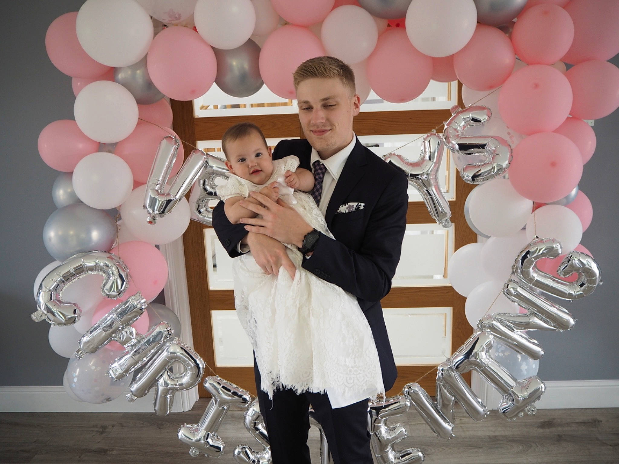 Verity joined the competition — help win amazing prizes! anniversary, balloon, ceremony, event, happy, joy, party, party_supply, person, pink, white