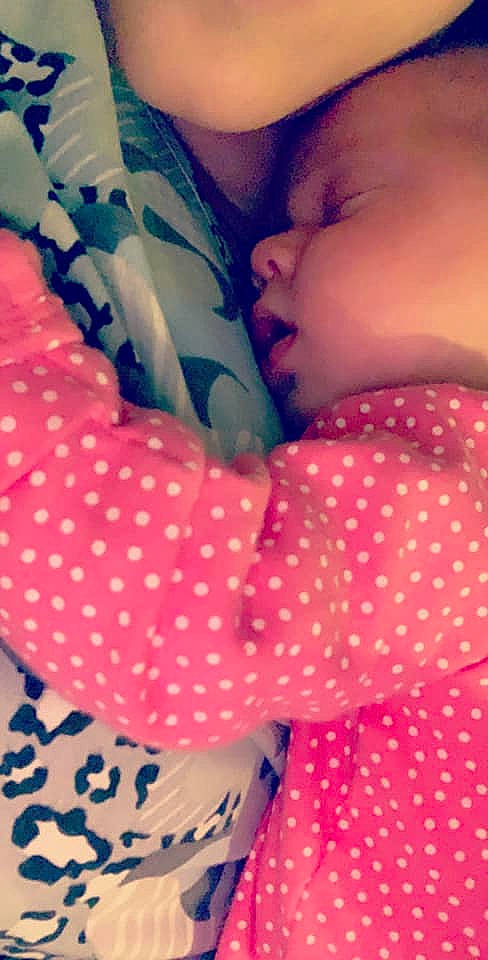 Miiamour is registered to the contest to win money with this photo: baby, cheek, child, design, lip, pattern, person, pink, polka_dot, smile, toddler