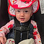 Mckenzie joined the competition — help win amazing prizes! baby, child, hat, strawberry, car_seat, blanket, smile, cute, infant, clothing, face, straps, safety, portrait, close_up, pink, red, happy, adorable, indoors