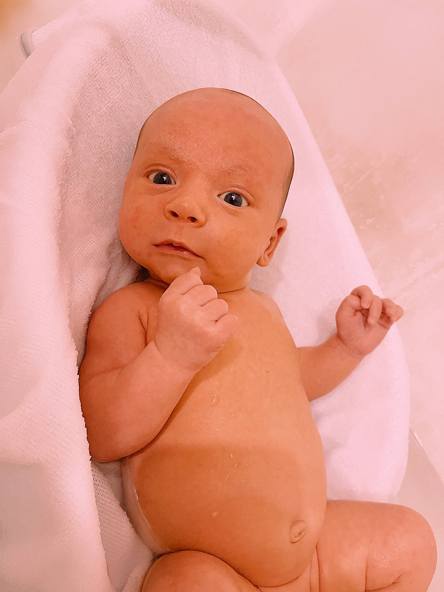Lukas joined the competition — help win amazing prizes! abdomen, baby, bathing, cheek, chest, comfort, eye, eyebrow, gesture, human_body, lip, mouth, neck, nose, person, pink, skin, stomach, thumb, toddler