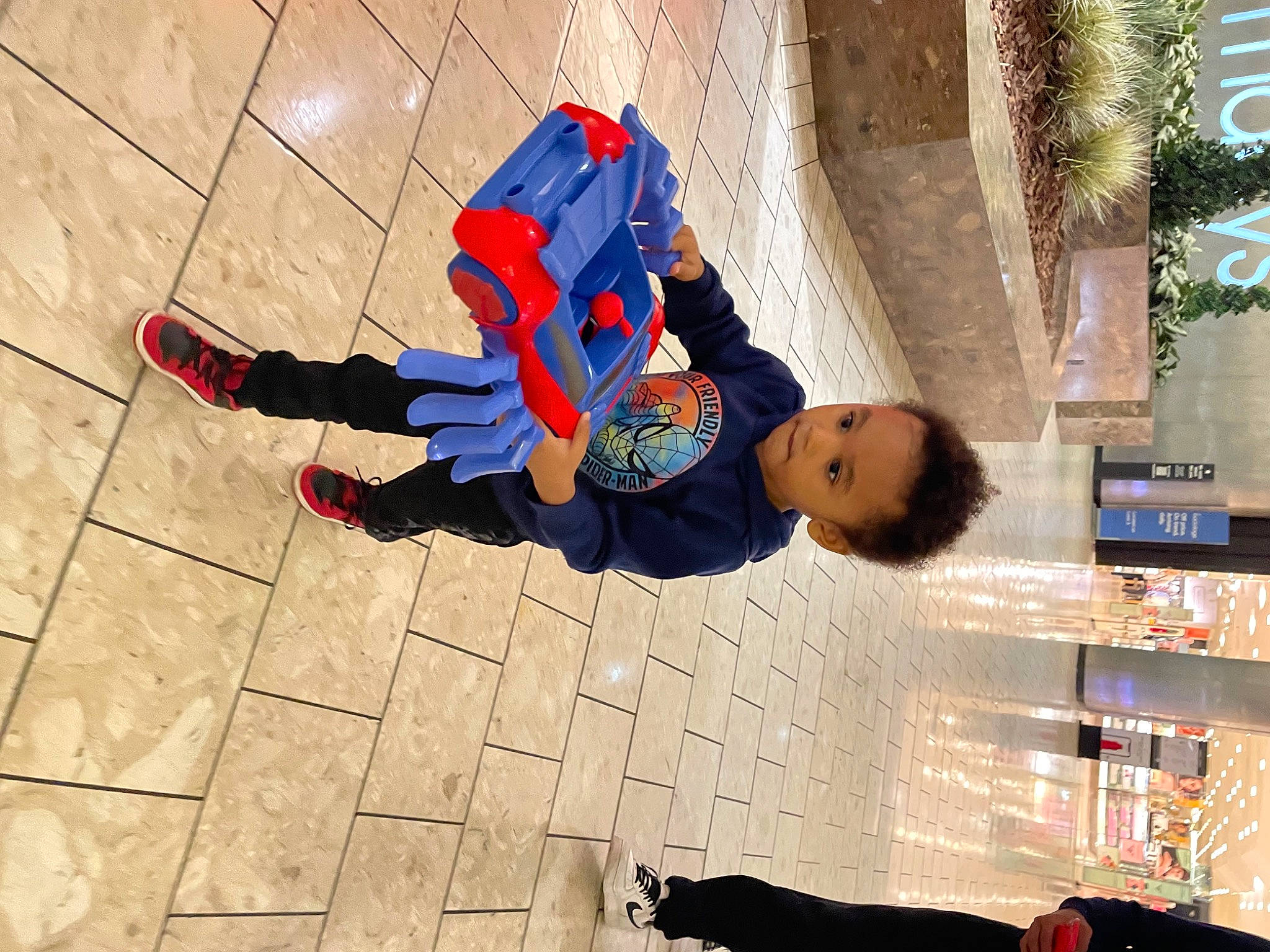 Jayceon joined the competition — help win amazing prizes! carmine, child, electric_blue, flooring, fun, happy, leisure, palm_tree, person, plant, recreation, toddler, tree, walking_shoe, world