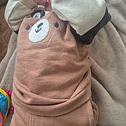 Araik participe au concours pour gagner de l'argent avec cette photo : baby, bear_face, beige, blanket, brown, casual, child, clothing, comfort, cozy, cute, fabric, hands, infant, lying_down, resting, sleeves, soft, toddler, warm