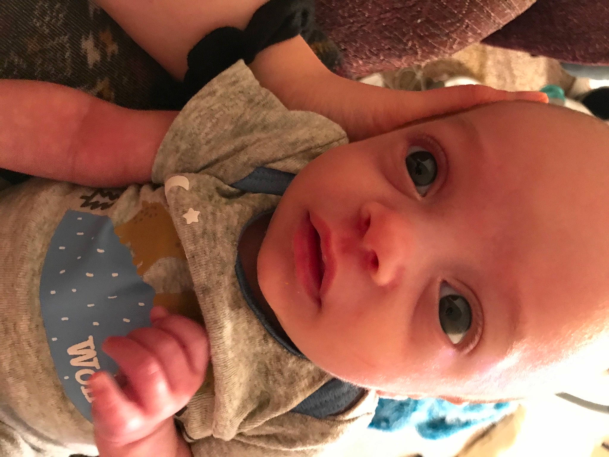 Phoenix is registered to the contest to win money with this photo: baby, cheek, ear, eye, eyebrow, eyelash, finger, forehead, gesture, hand, happy, head, human_body, iris, lip, mouth, nose, person, skin, smile