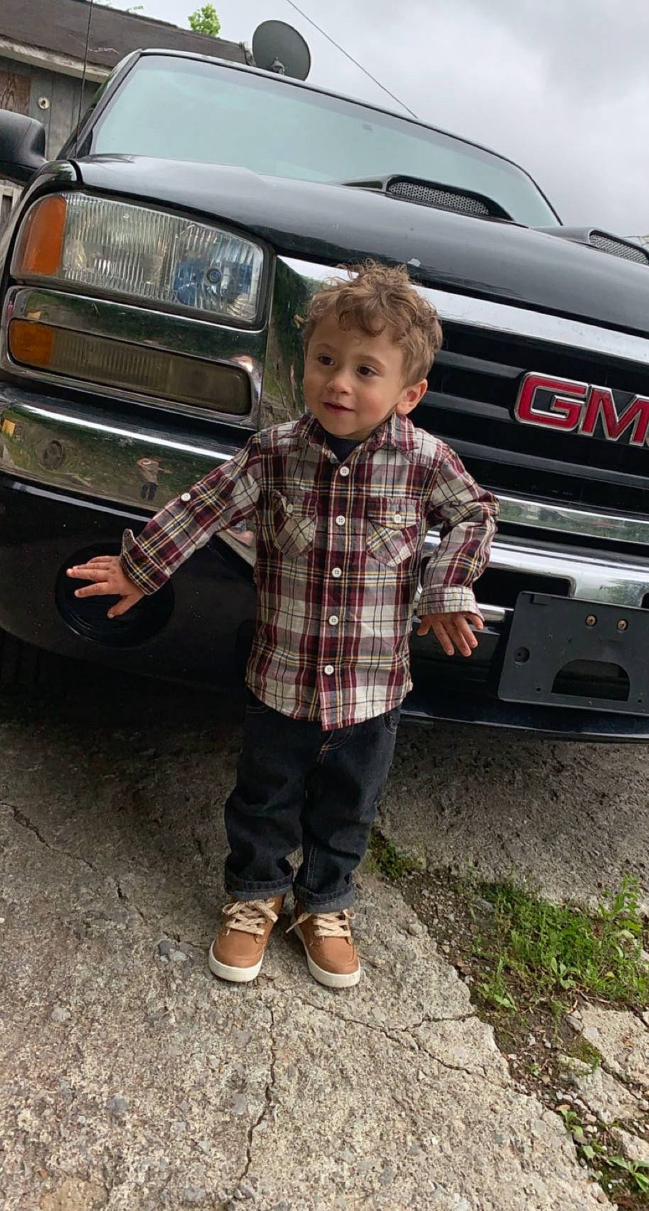 Liam joined the competition — help win amazing prizes! auto_part, automotive_design, automotive_exterior, automotive_fog_light, automotive_lighting, automotive_tire, automotive_wheel_system, bumper, car, fender, grille, headlamp, hood, land_vehicle, motor_vehicle, person, personal_luxury_car, shoe, toddler, vehicle