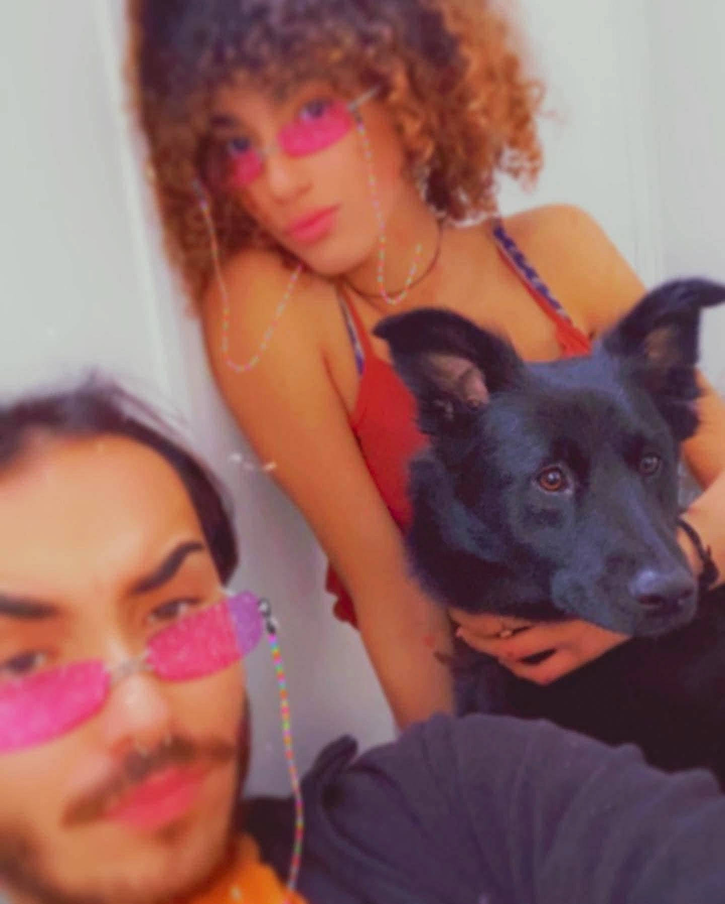 Ganja a rejoint le concours — aidez-le/la à gagner de superbes lots ! beauty, black_hair, carnivore, companion_dog, dog, dress, earrings, eyelash, fawn, fun, happy, jheri_curl, lip, lipstick, makeover, neck, organ, pink, ringlet, skin