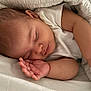 arm, baby, bed, blanket, closeup, comfort, cozy, cute, face, hand, infant, newborn, peaceful, rest, serene, skin, sleeping, soft, toddler, white