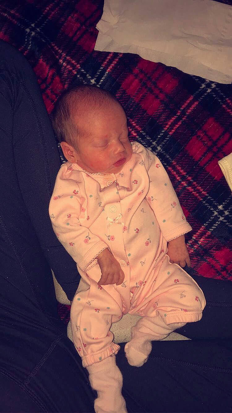 Londyn joined the competition — help win amazing prizes! baby, baby_toddler_clothing, cheek, child, cloud, comfort, darkness, foot, fun, human_body, lap, mouth, nose, person, plaid, skin, sleeve, tartan, textile, tints_and_shades