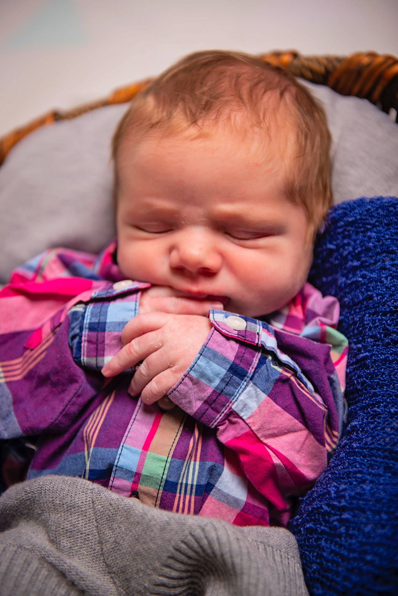 Mason joined the competition — help win amazing prizes! baby, cheek, child, design, ear, face, head, lip, nap, nose, pattern, person, pink, plaid, skin, sleep, smile, tartan, textile, toddler