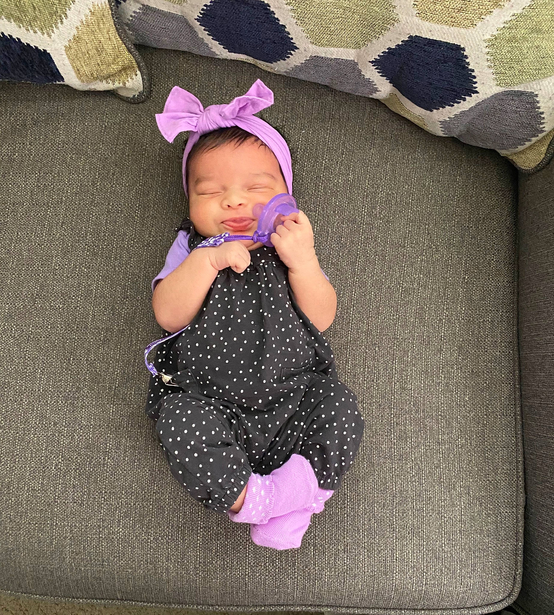 Kyleah joined the competition — help win amazing prizes! baby, baby_products, baby_toddler_clothing, child, design, fashion_accessory, fun, hair_accessory, headgear, pattern, person, pink, product, purple, toddler, violet