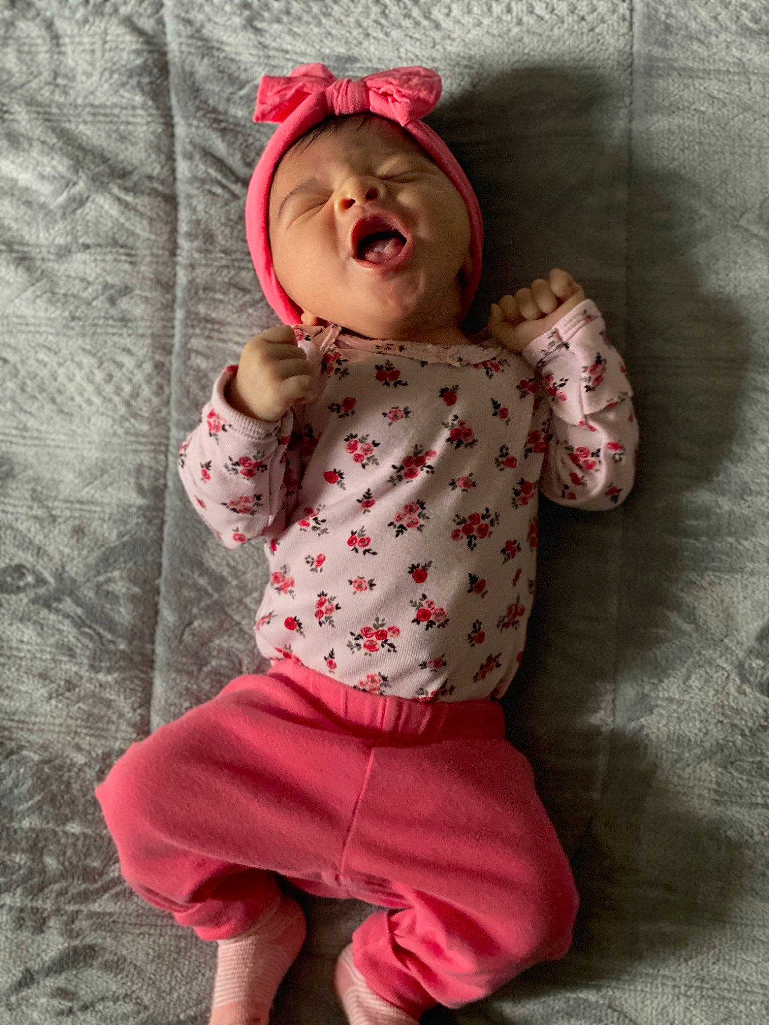 Kyleah joined the competition — help win amazing prizes! baby, baby_products, baby_toddler_clothing, child, facial_expression, headgear, headwear, magenta, outerwear, pattern, person, pink, product, red, skin, sleeve, smile, toddler