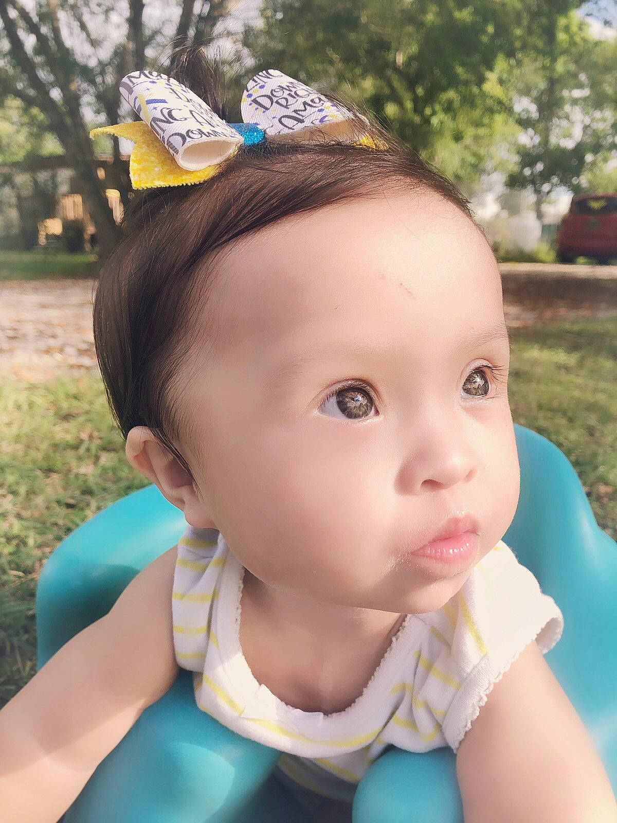 Lori joined the competition — help win amazing prizes! baby, beauty, brown_hair, child, child_model, ear, face, fashion_accessory, forehead, hair_accessory, hair_tie, head, headband, headgear, headpiece, lip, neck, person, skin, toddler