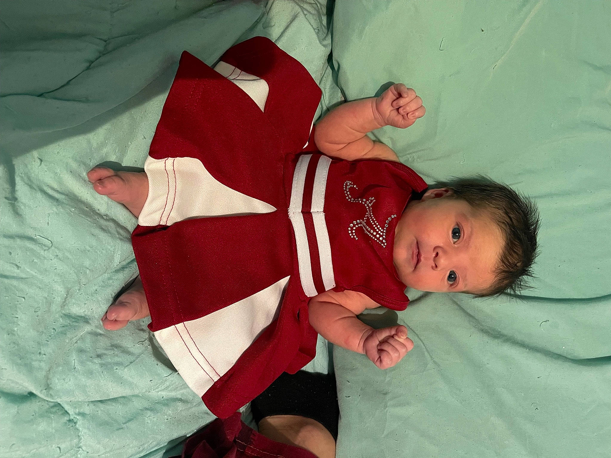 Grace-lynn joined the competition — help win amazing prizes! baby, baby_toddler_clothing, carmine, child, comfort, elbow, event, face, flesh, head, human_leg, knee, lap, leg, linens, person, room, sleeve, textile, thigh