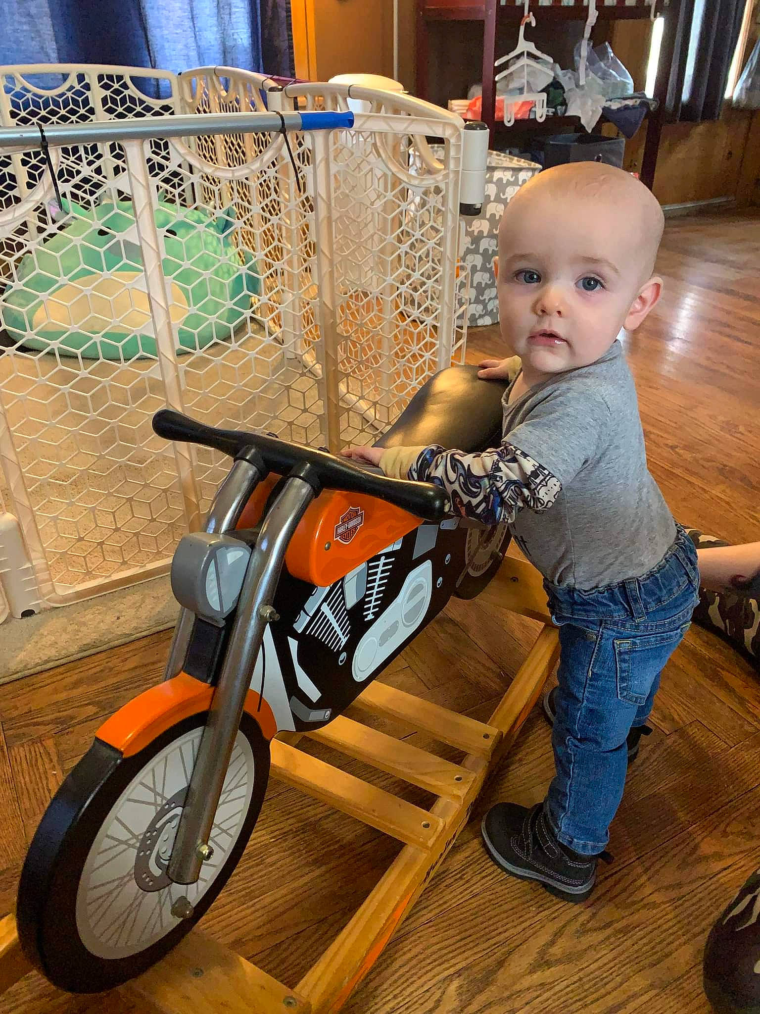 Danny joined the competition — help win amazing prizes! automotive_tire, automotive_wheel_system, baby, baby_toddler_clothing, bicycle_tire, child, flooring, fun, human, leisure, motor_vehicle, person, riding_toy, sitting, sneakers, spoke, tire, toddler, vehicle, wheel