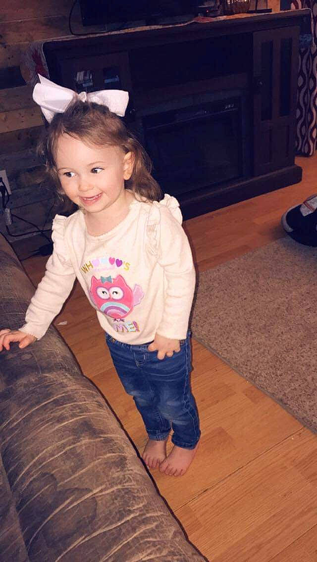 Ammarie joined the competition — help win amazing prizes! child, child_model, fawn, floor, flooring, joy, leg, long_hair, person, skin, snapshot, standing, toddler, wood